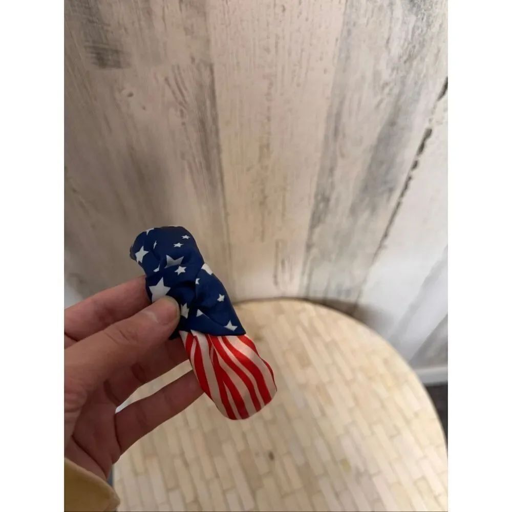 Patriotic Red White & Blue Twisted Headband | USA Stars & Stripes Hair Accessory